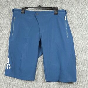 POC Mens 38 Shorts Blue Mountain Bike MTB Technical Stretch Adjustable Waist